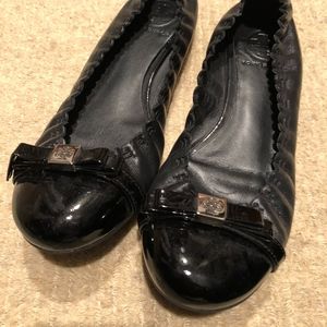 Tory Burch Black Flats